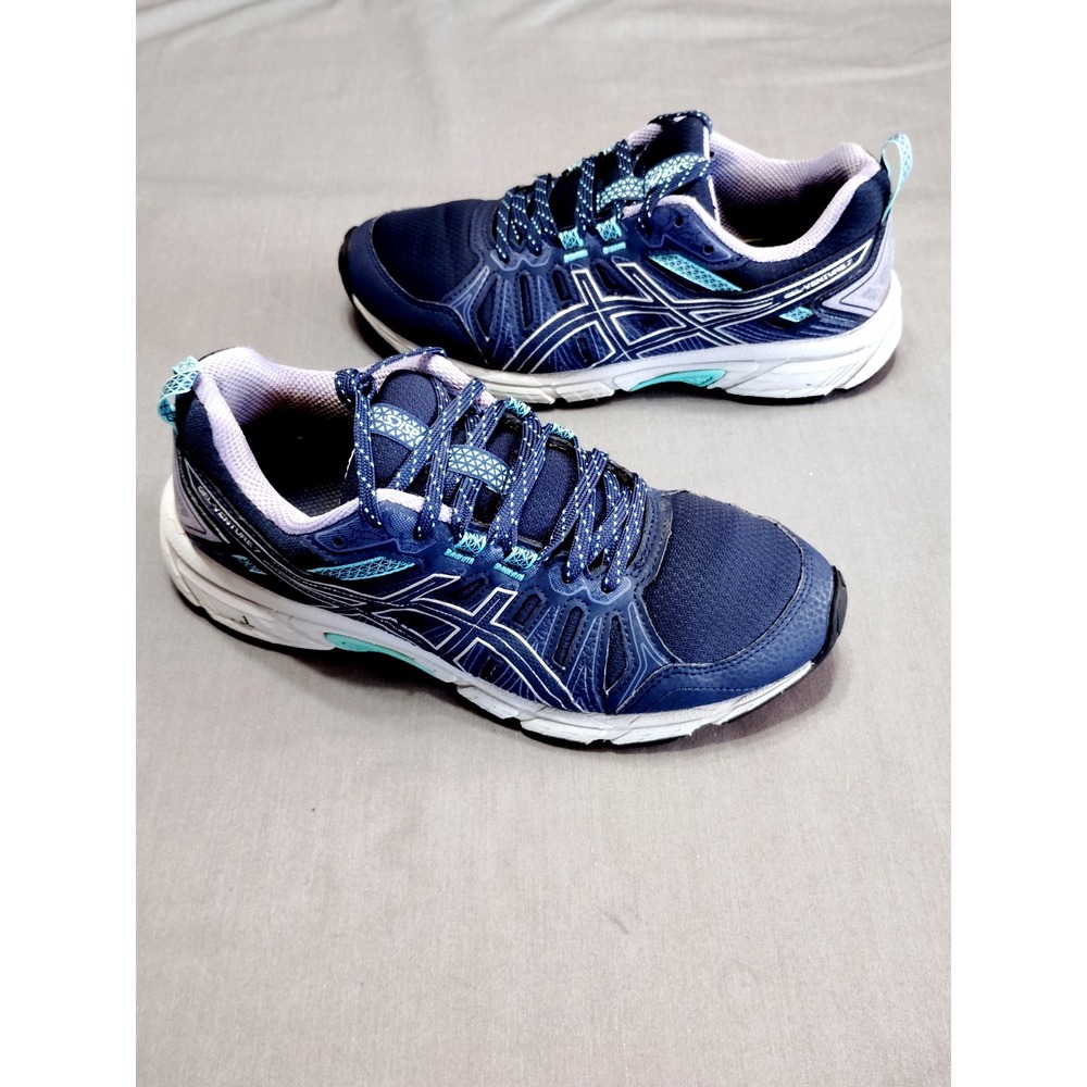 EUC-ASICS GEL-Venture 7 Shoes Blue Trail Running 1012A476 Sneakers Women 7.5